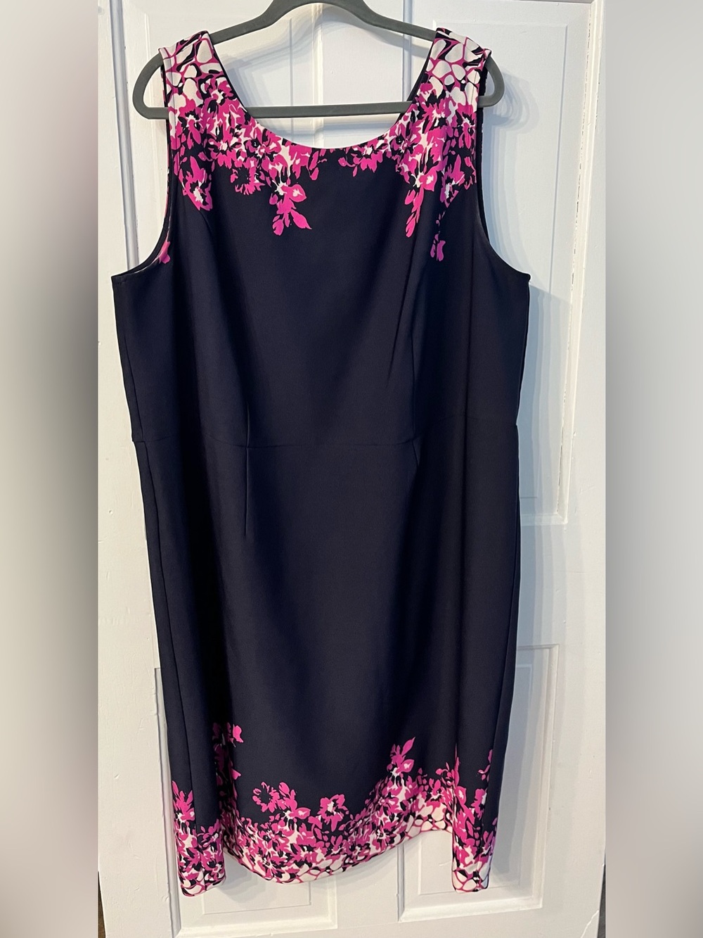Maya Brooke Dress Navy Pink size 24W